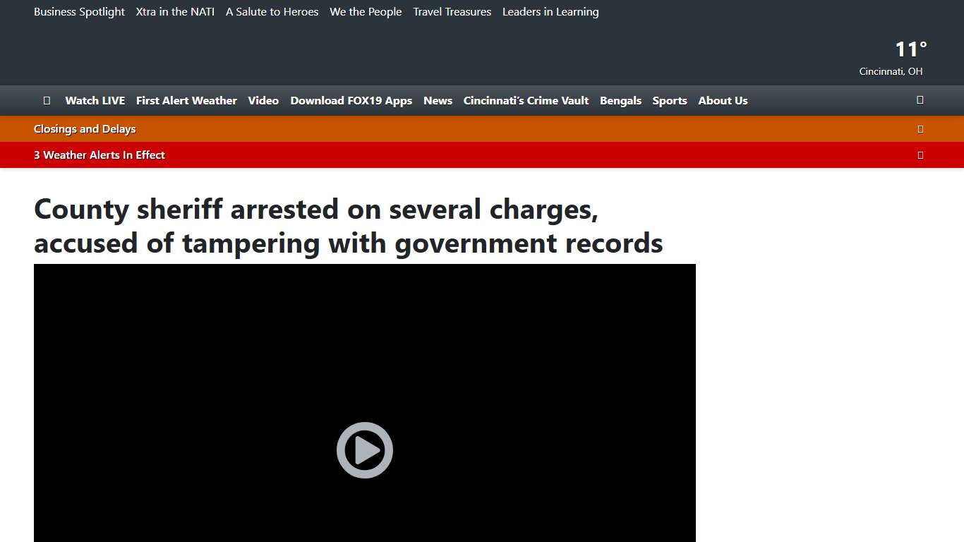 County sheriff arrested on several charges, accused of tampering with government records